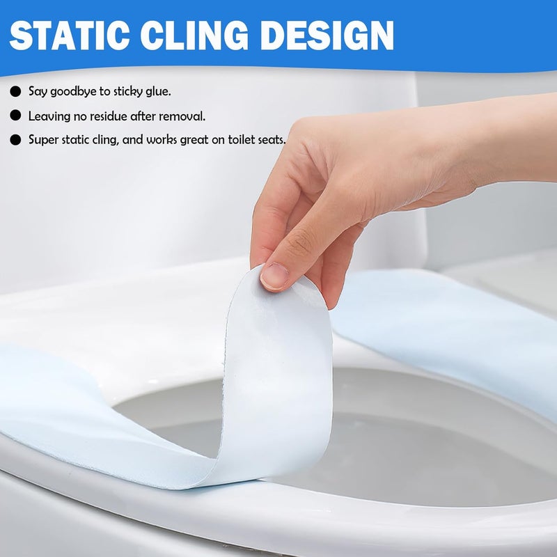 Iensen Thin and Warm Toilet Seat Cover Pad – Self-Adhesive, Adjustable and Cut-to-Fit, Comfortable and Easy to Clean, Perfect for Home Bathrooms (Pink) - Image 3